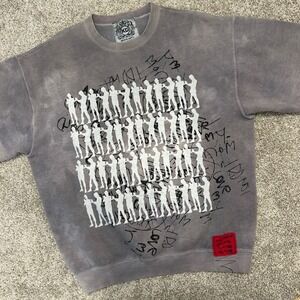Keanan Duffty Crewneck Sweatshirt Men Size Large Gray Bleach Limited Edition‎